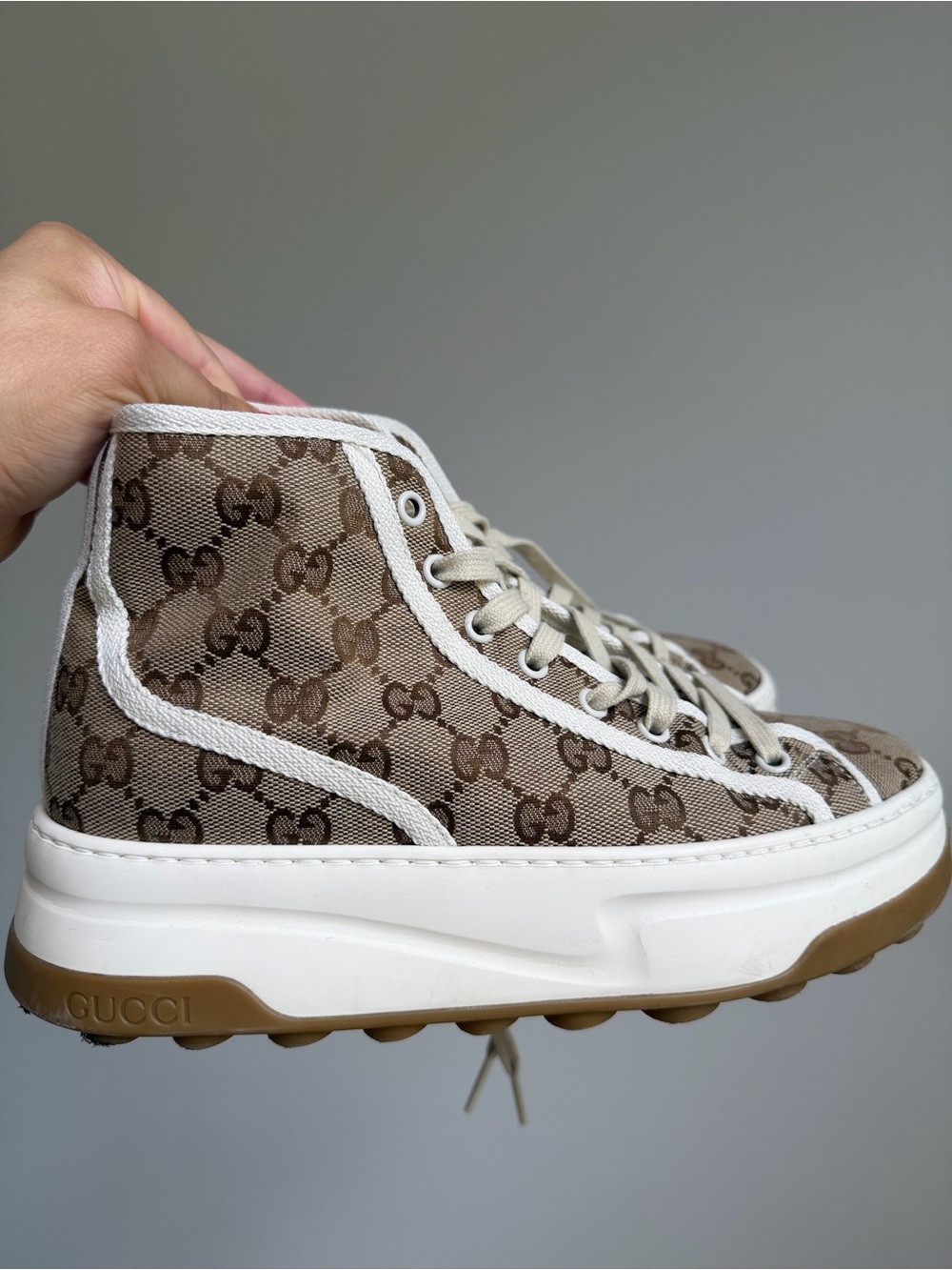 Gucci Canvas Tennis 1977 High Top Platform